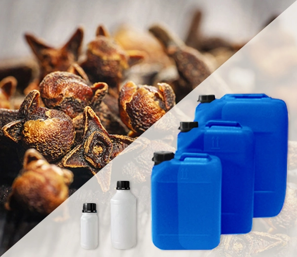 Industrial packaging of clove essential oils