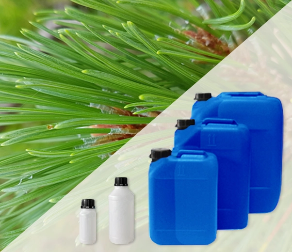 Industrial packaging of mountain pine essential oils