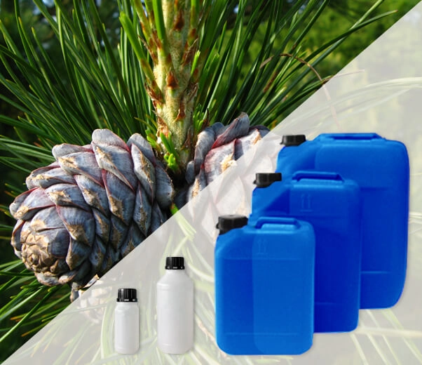 Industrial packaging of Siberian pine essential oils