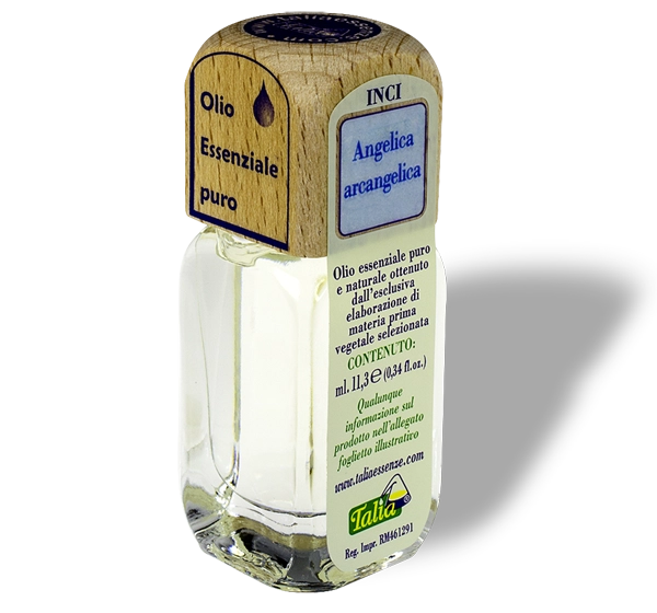 Angelica seed essential oil bottle