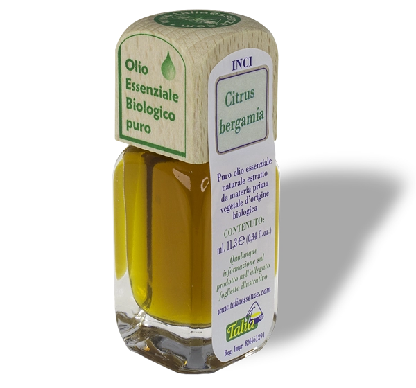 Bergamot essential oil bottle