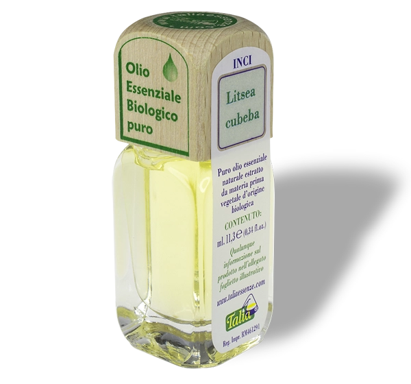 Litsea cubeba essential oil bottle