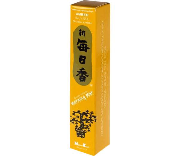 Morning Star Amber Incense Case 50 Sticks