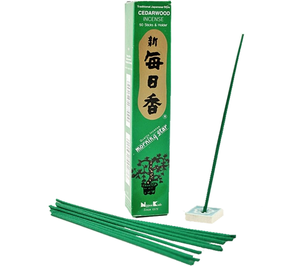 Morning Star Cedarwood Incense Case 50 Sticks