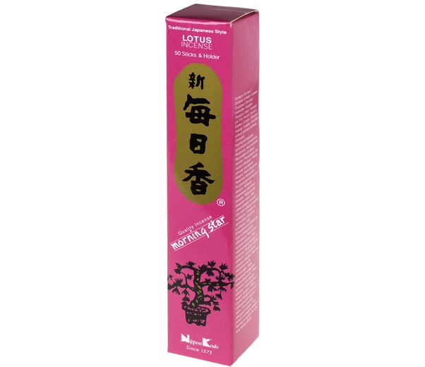 Morning Star Lotus Flower Incense Set, 50 Sticks