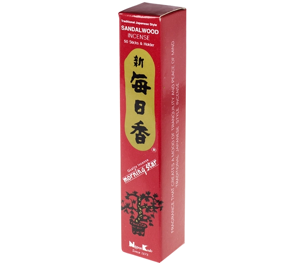 Morning Star Sandalwood Incense Case 50 Sticks