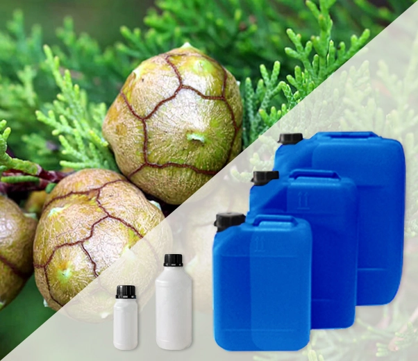 Industrial packaging of Cypress essential oils