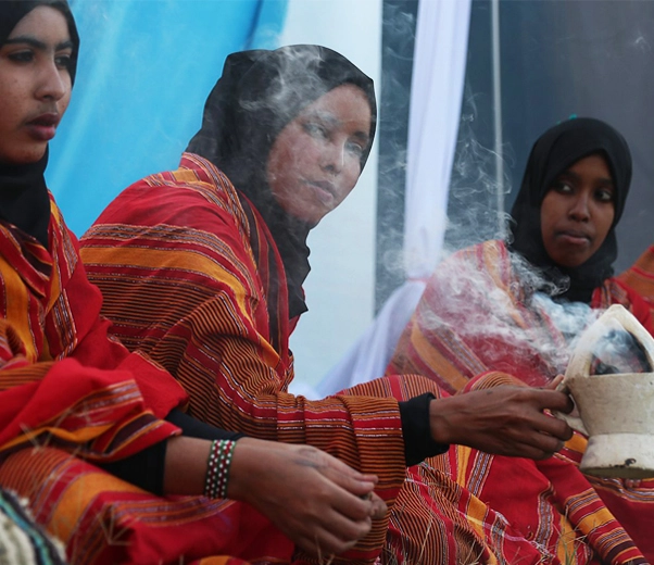 Somali women with frankincense