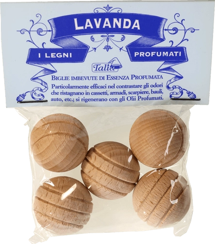 Wooden air fresheners with lavender marbles