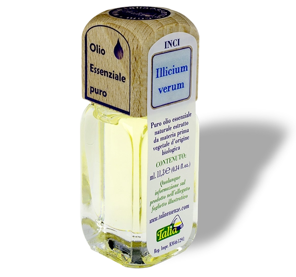 Botella de aceite esencial de anís estrellado