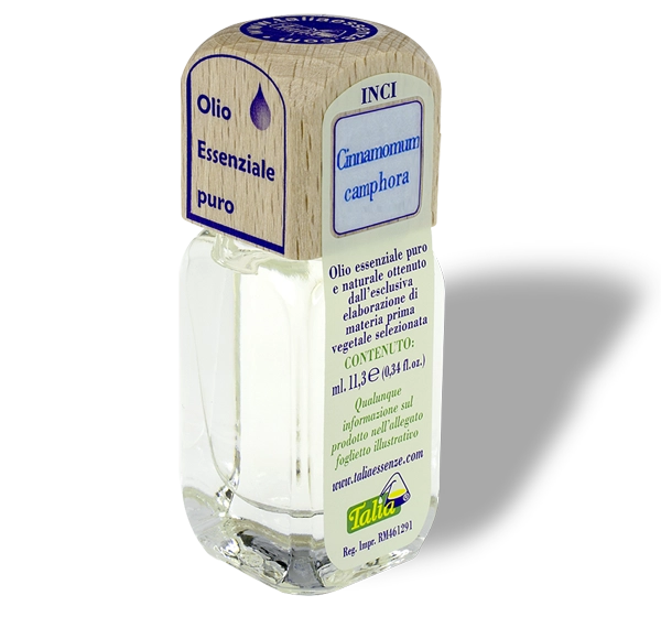 Botella de aceite esencial de alcanfor