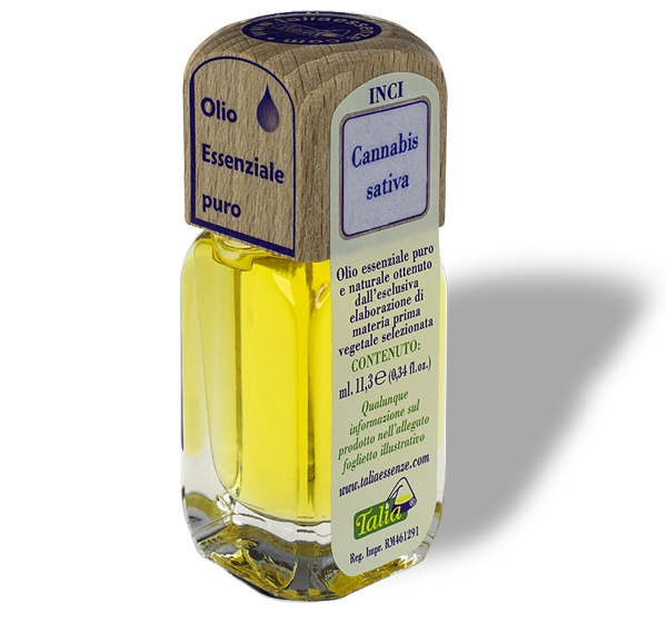 Botella de aceite esencial de cáñamo