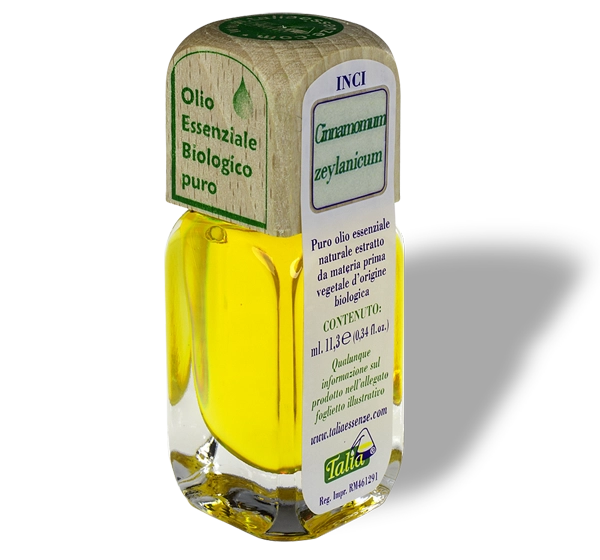 Botella de aceite esencial de hoja de canela