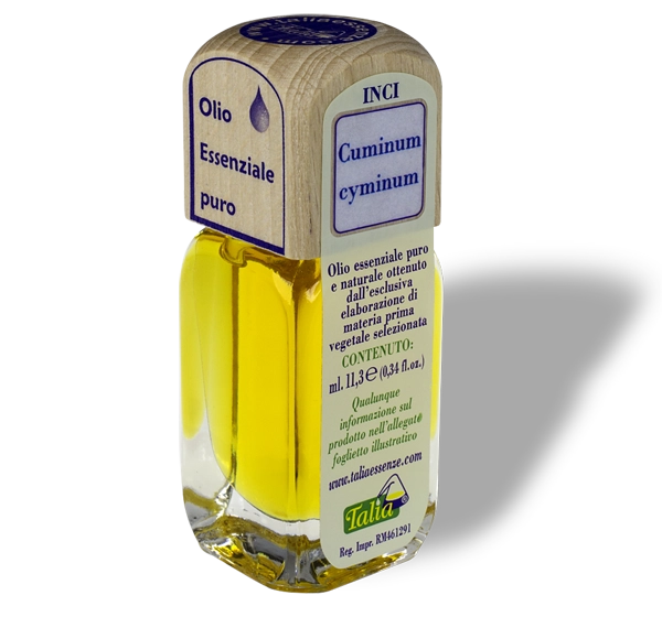 Botella de aceite esencial de comino