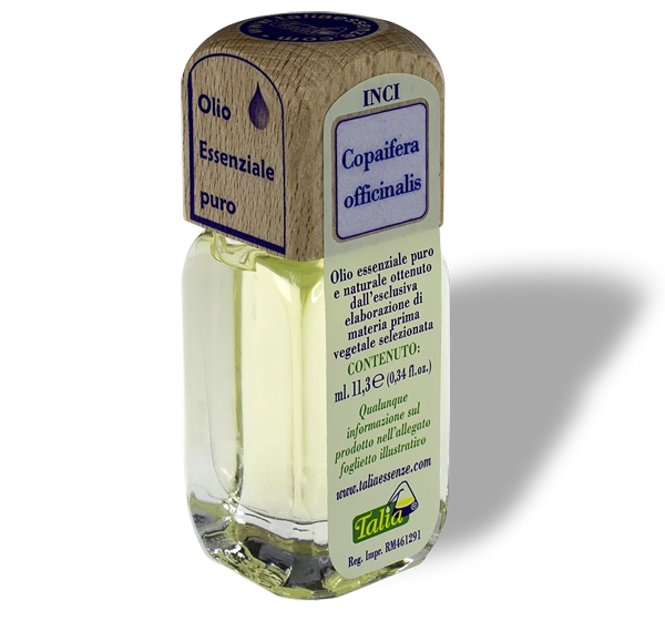 Botella de aceite esencial de copaiba