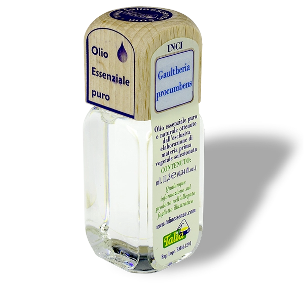 Botella de aceite esencial de gaulteria