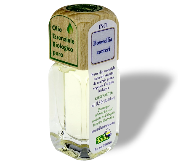 Botella de aceite esencial de incienso sudanés