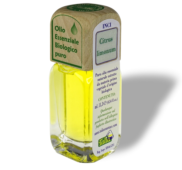 Vial de aceite esencial de limón italiano