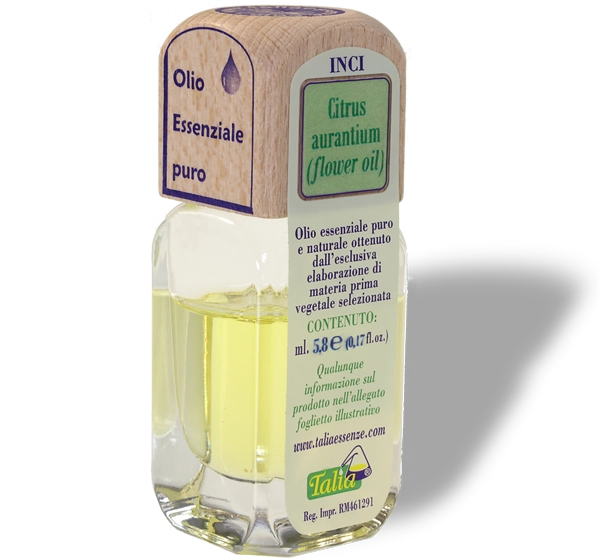 Botella de aceite esencial de neroli