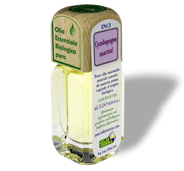 Botella de aceite esencial de palmarosa