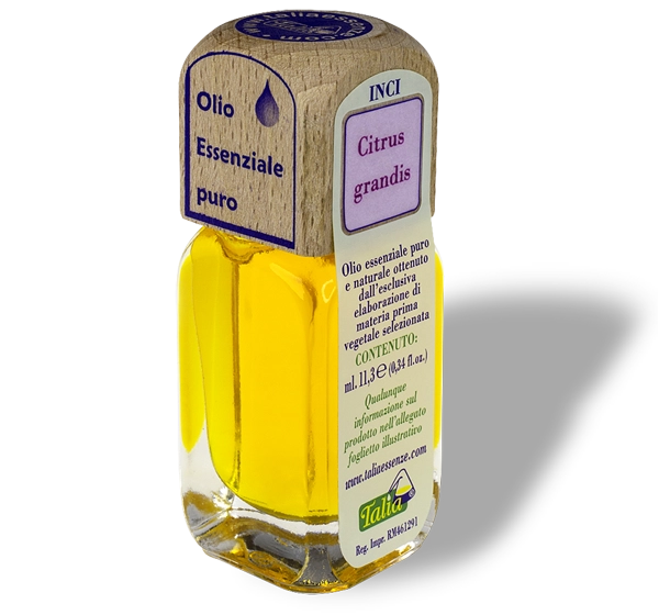 Botella de aceite esencial de pomelo