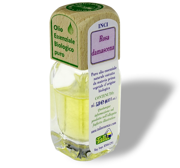 Botella de aceite esencial de rosa búlgara