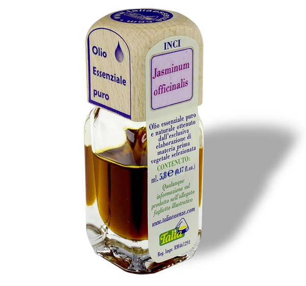 Flacon d'huile essentielle de jasmin