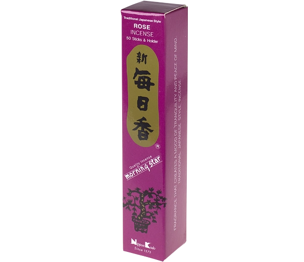 Étui à encens rose Morning Star, 50 bâtonnets