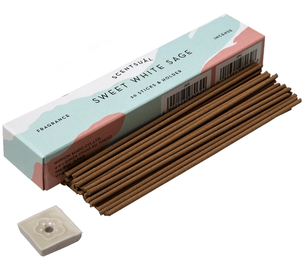 Étui à encens Scentsual à la sauge blanche, 30 bâtonnets