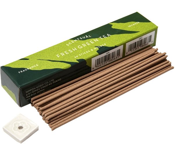 Étui à encens Scentsual au thé matcha, 30 bâtonnets