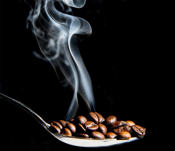 Café torréfié fumant