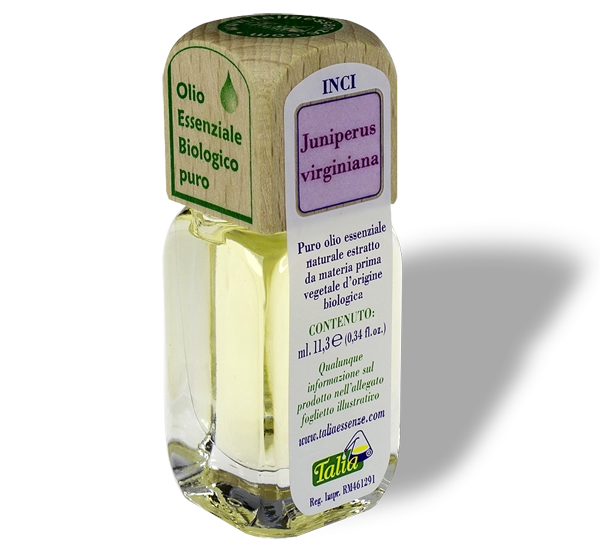 flacon d'huile essentielle de bois de cèdre