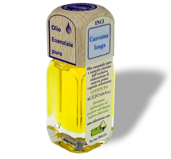 flacon d'huile essentielle de curcuma