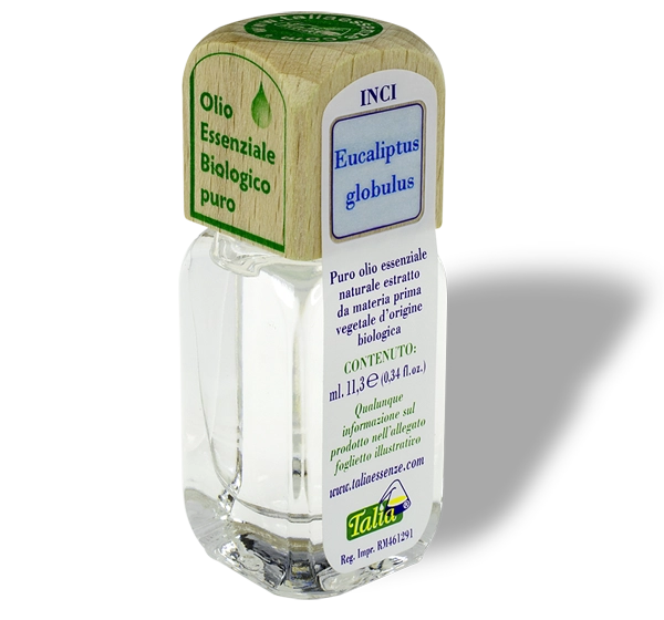 flacon d'huile essentielle d'eucalyptus