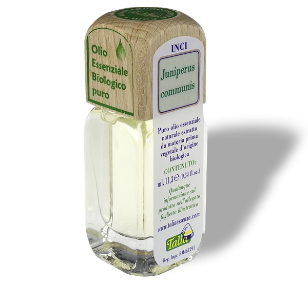 flacon d'huile essentielle de baies de genièvre