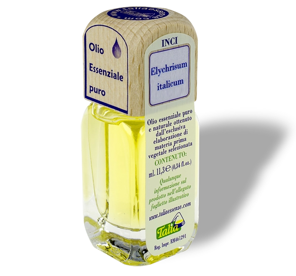 flacon d'huile essentielle d'immortelle