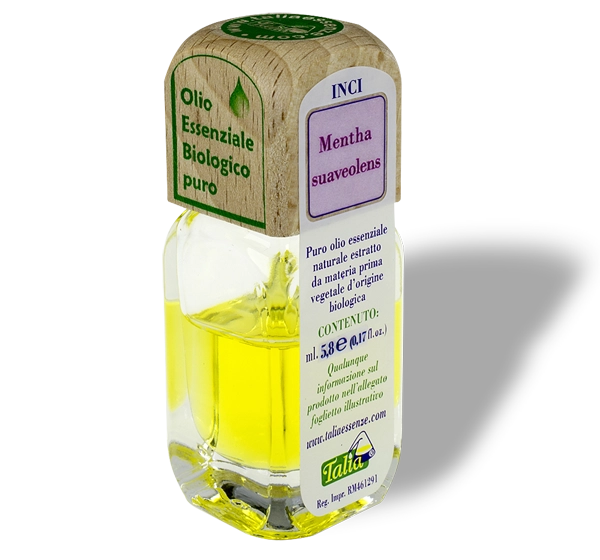 Flacon d'huile essentielle de menthe poilue