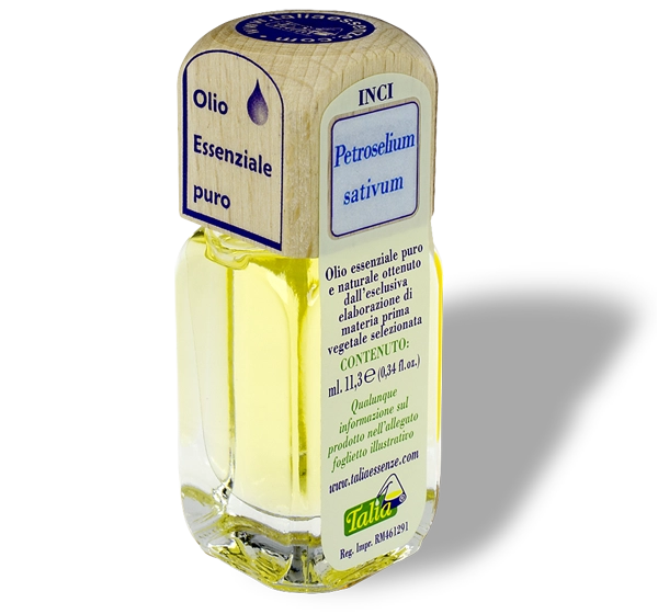 flacon d'huile essentielle de persil