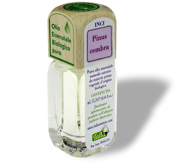 Flacon d'huile essentielle de pin cembro