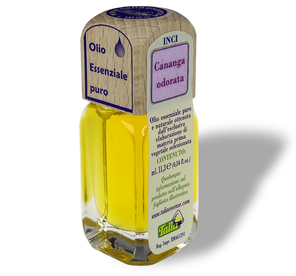 flacon d'huile essentielle d'ylang-ylang