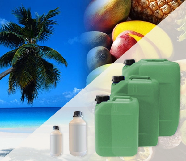 Emballage industriel de désodorisants à parfum tropical