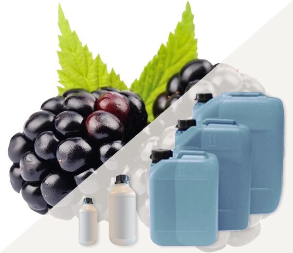 Conditionnement industriel de parfums de mûre sauvage
