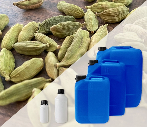 Conditionnement industriel des huiles essentielles de cardamome
