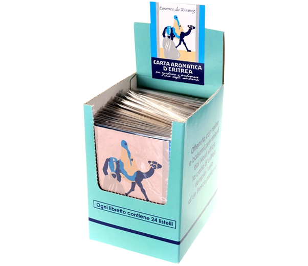 Présentoir de 30 carnets de cartes bleues érythréennes