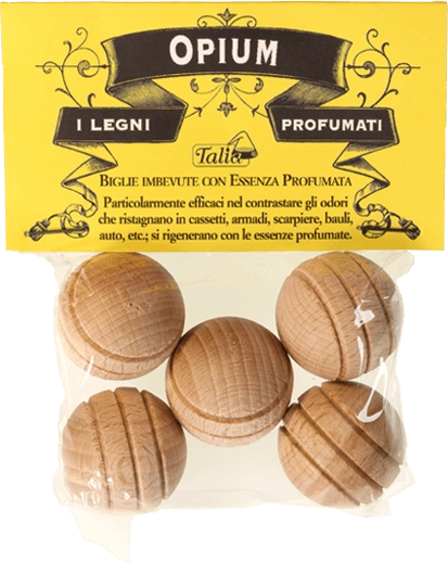 Désodorisants en bois avec billes d'opium