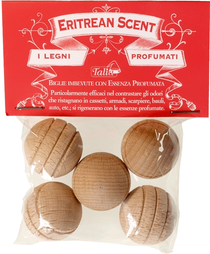 Désodorisants en bois fabriqués à partir de billes de papier érythréennes