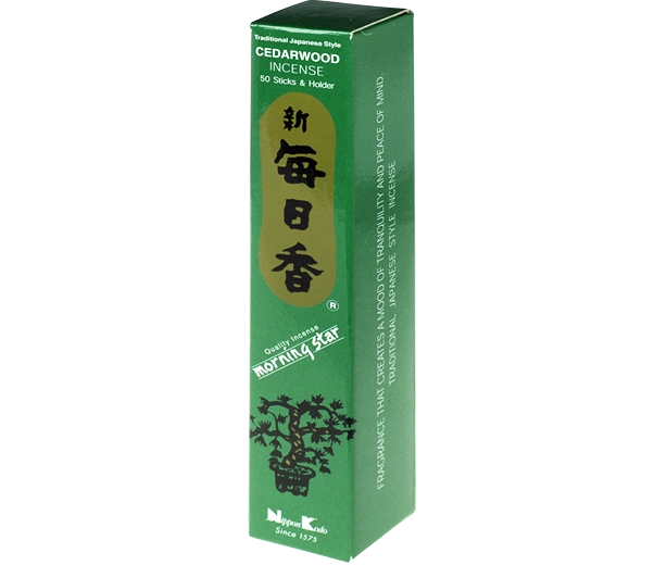 Astuccio incenso Morning star Legno di cedro 50 bastoncini