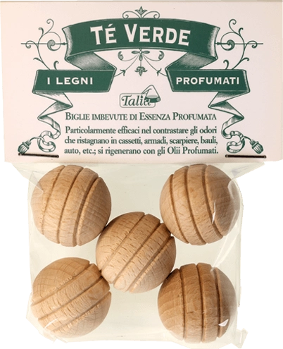 Profumatori in legno biglie al Tè verde